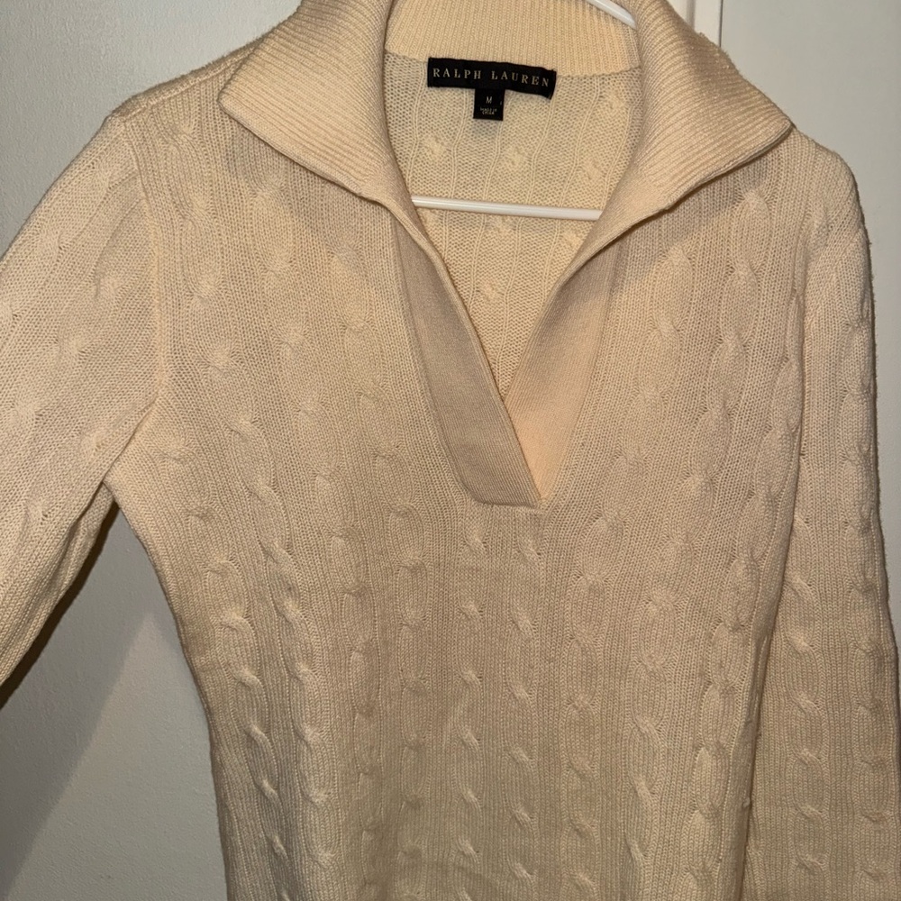 Ralph Lauren Cream Cowl Neck Sweater